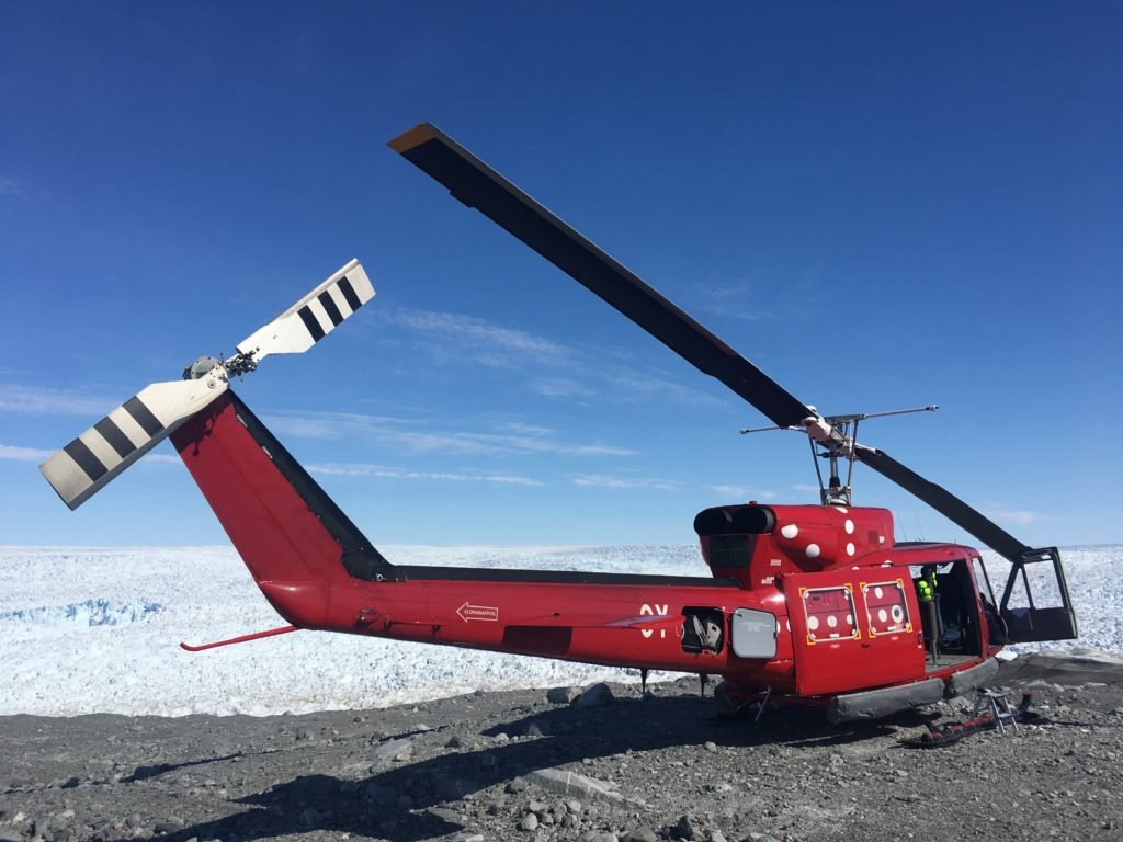 Helicopter ride to Sermeq Kujalleq's glacier