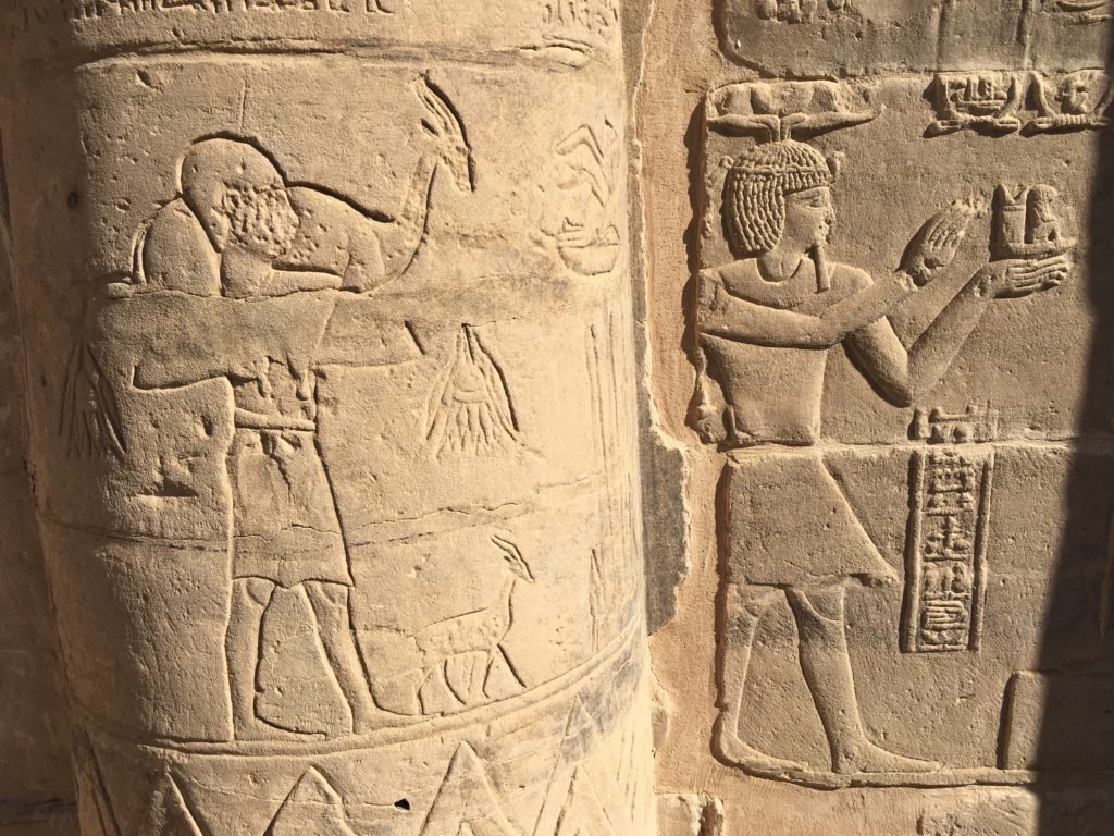 Detail of Hathor's temple interior