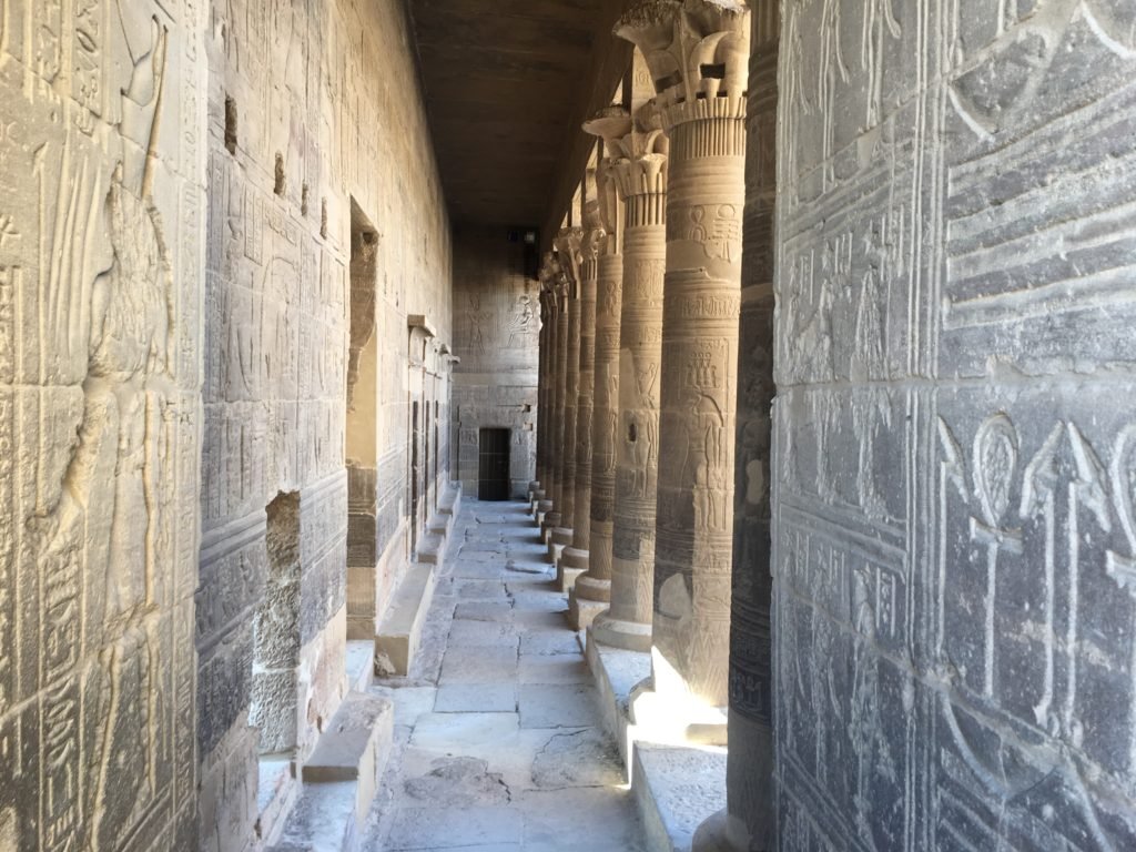 Columns and carvings of Philae temple