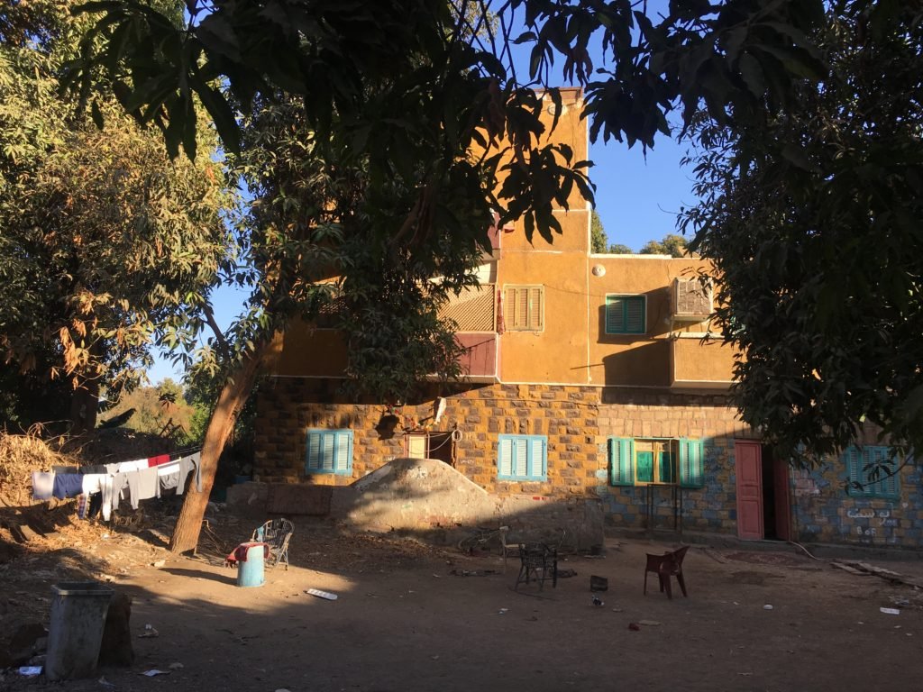 bright colours modern Nubian building