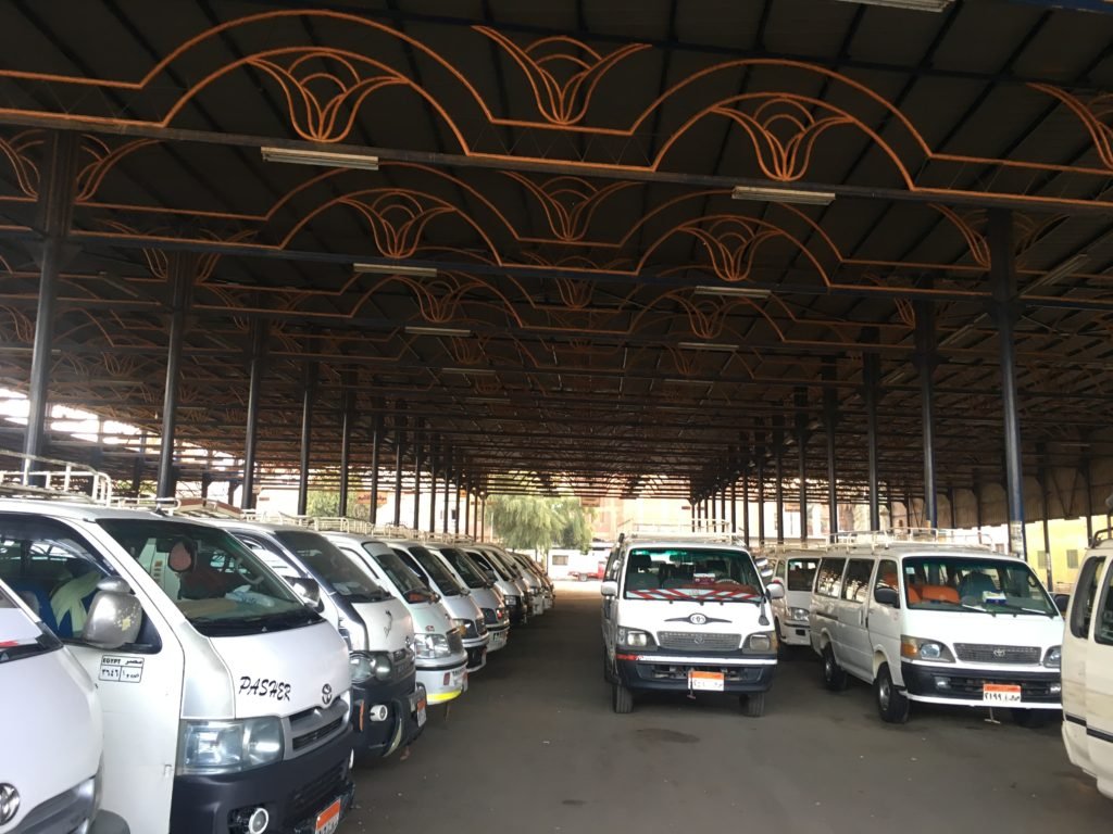 Long distance bus station in Northern Aswan