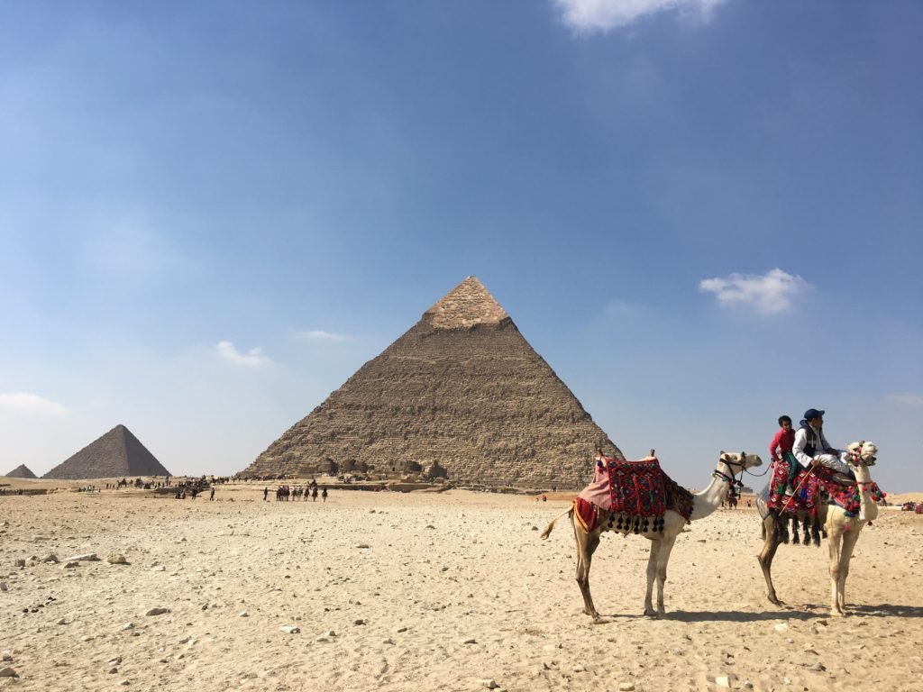 Menkaure and Khafre pyramids in Giza