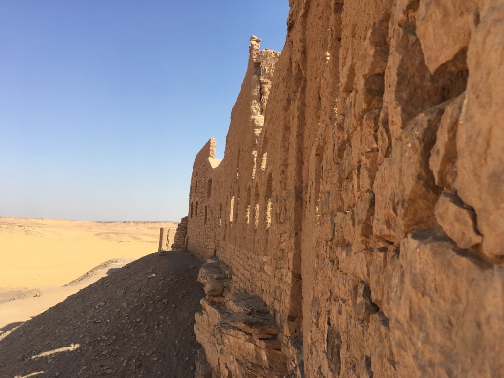 High walls of St Simeon monastery