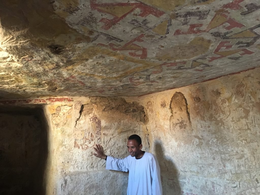 Inside the grotto, the oldest part of St Simeon monastery