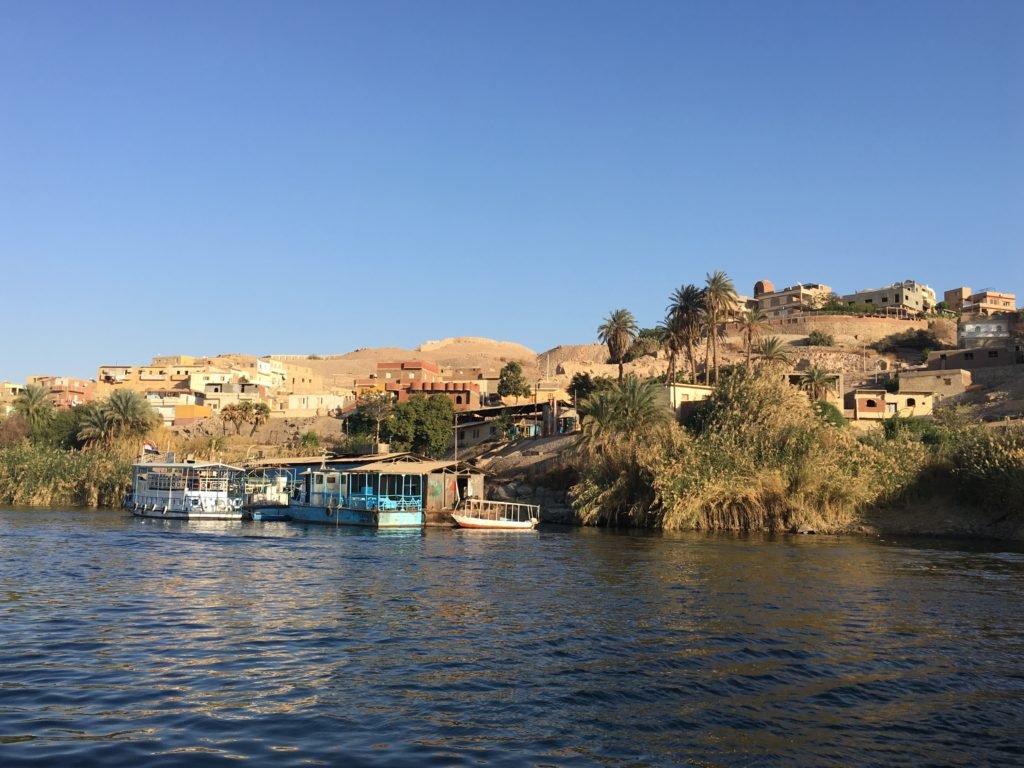 Cruising on the Nile near Elephantine island