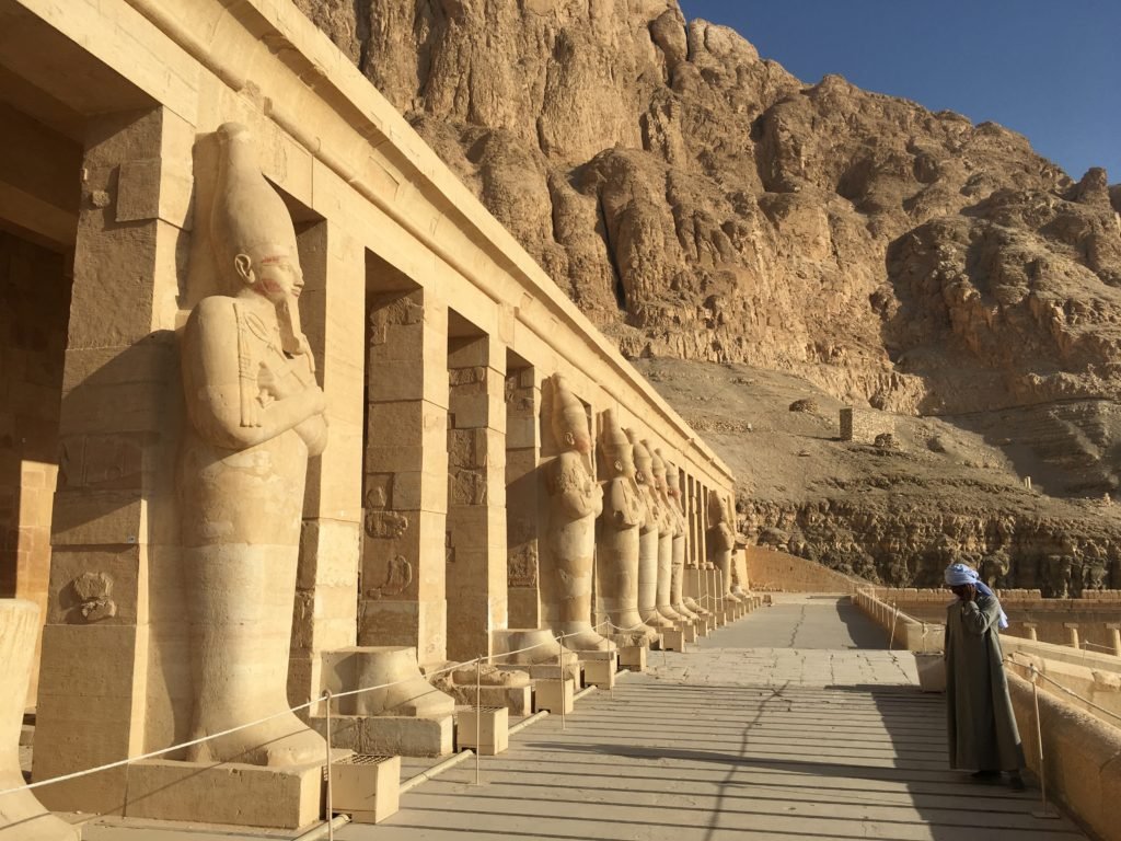 Standing on the last level of Hatchepsut's temple