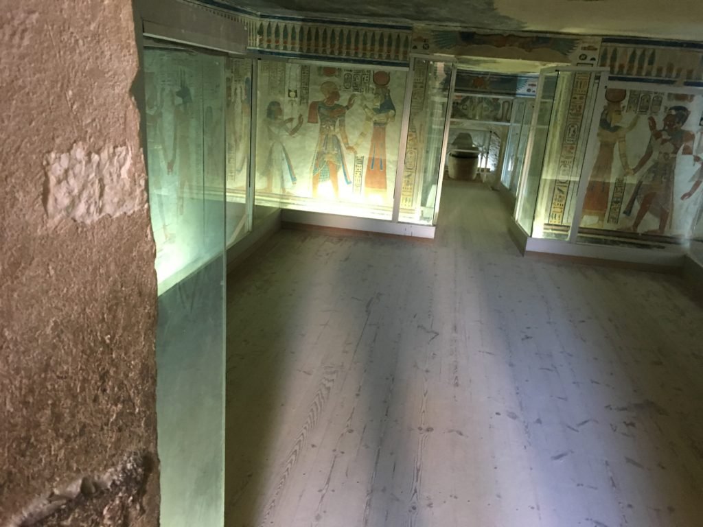 Entering the tomb of Amon-Kopshef, son of Ramesses III