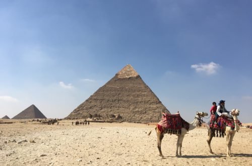 Menkaure and Khafre pyramids in Giza