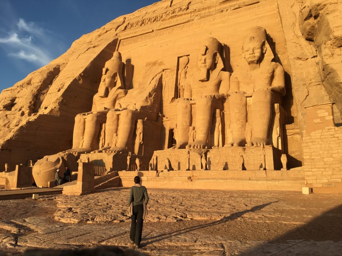 Contemplating the Great Temple of Abu Simbel dedicated to Ramesses II